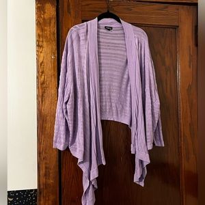 Lavender Crop Sharkbite Cardigan